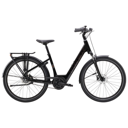 Rower TREK District+ 2 o niskim przekroku z napędem pasowym